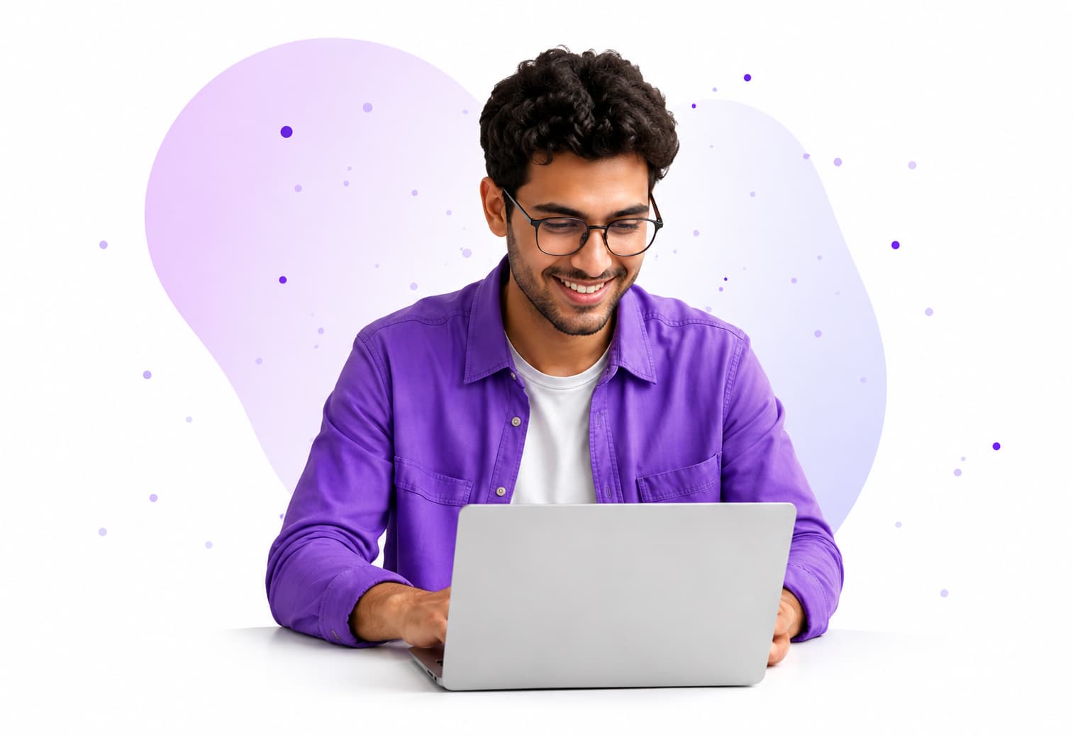 Professional reviewing job matches on a laptop